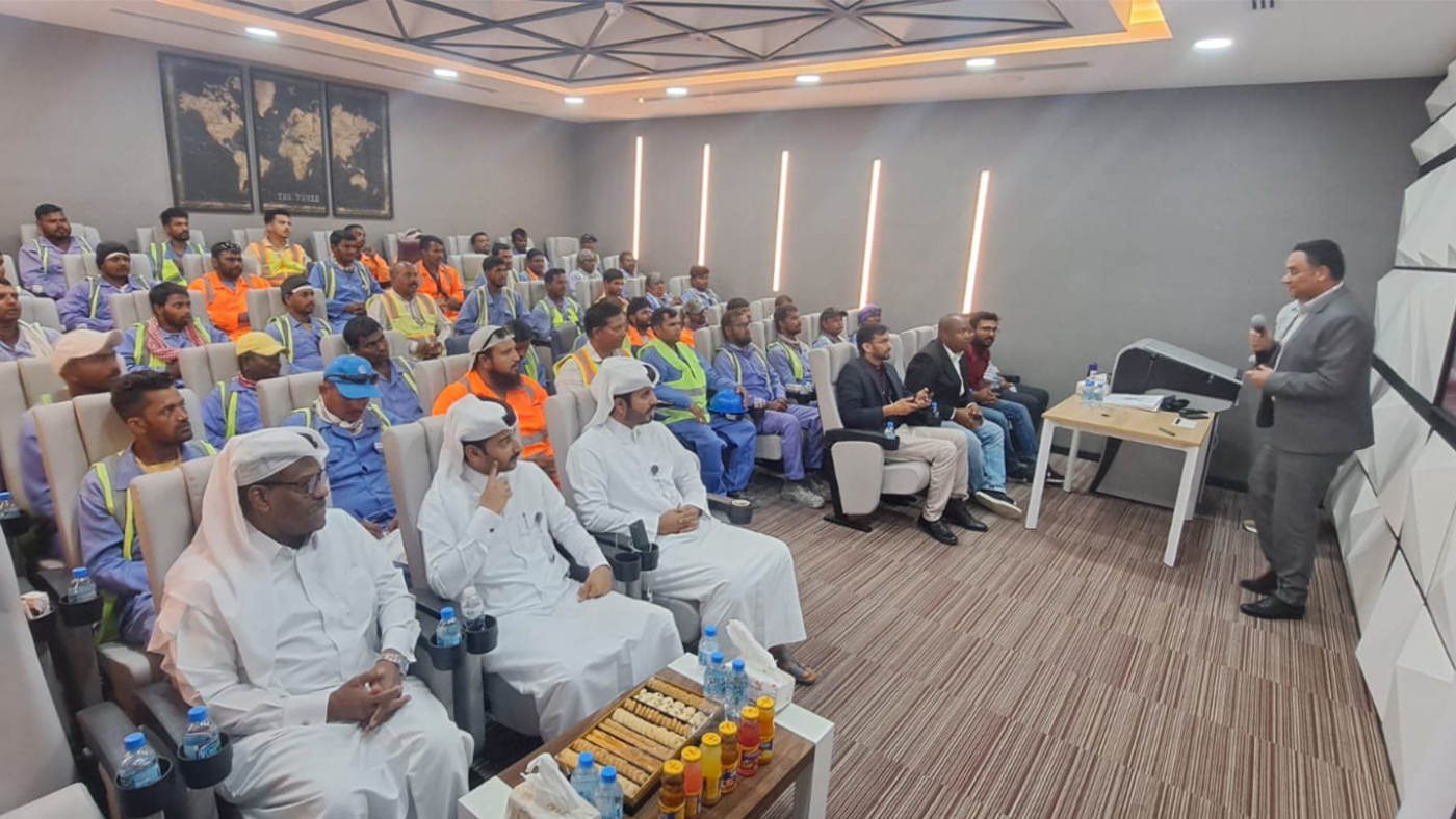 In Cooperation with the Ministry of Laboure Al-Mohannadi for Roads and Trading and Contracting Organizes an Awareness Program on Construction Site Hazards