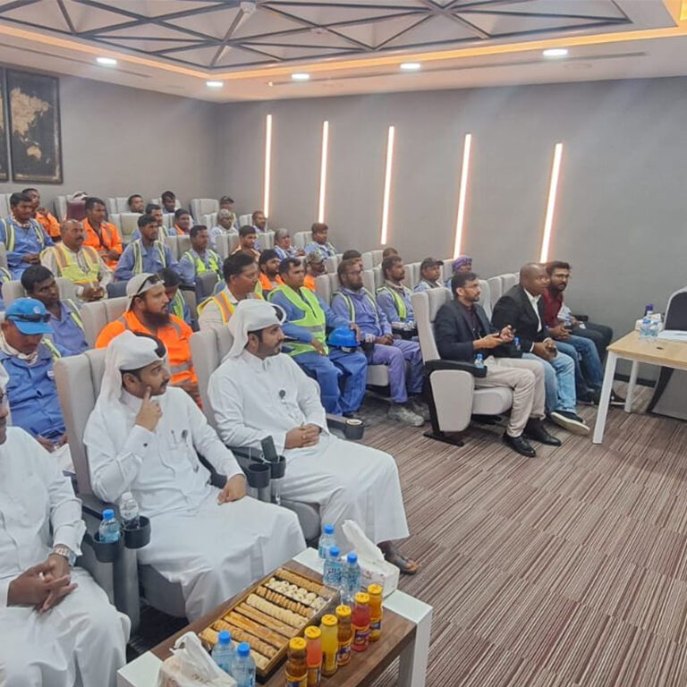 In Cooperation with the Ministry of Laboure Al-Mohannadi for Roads and Trading and Contracting Organizes an Awareness Program on Construction Site Hazards